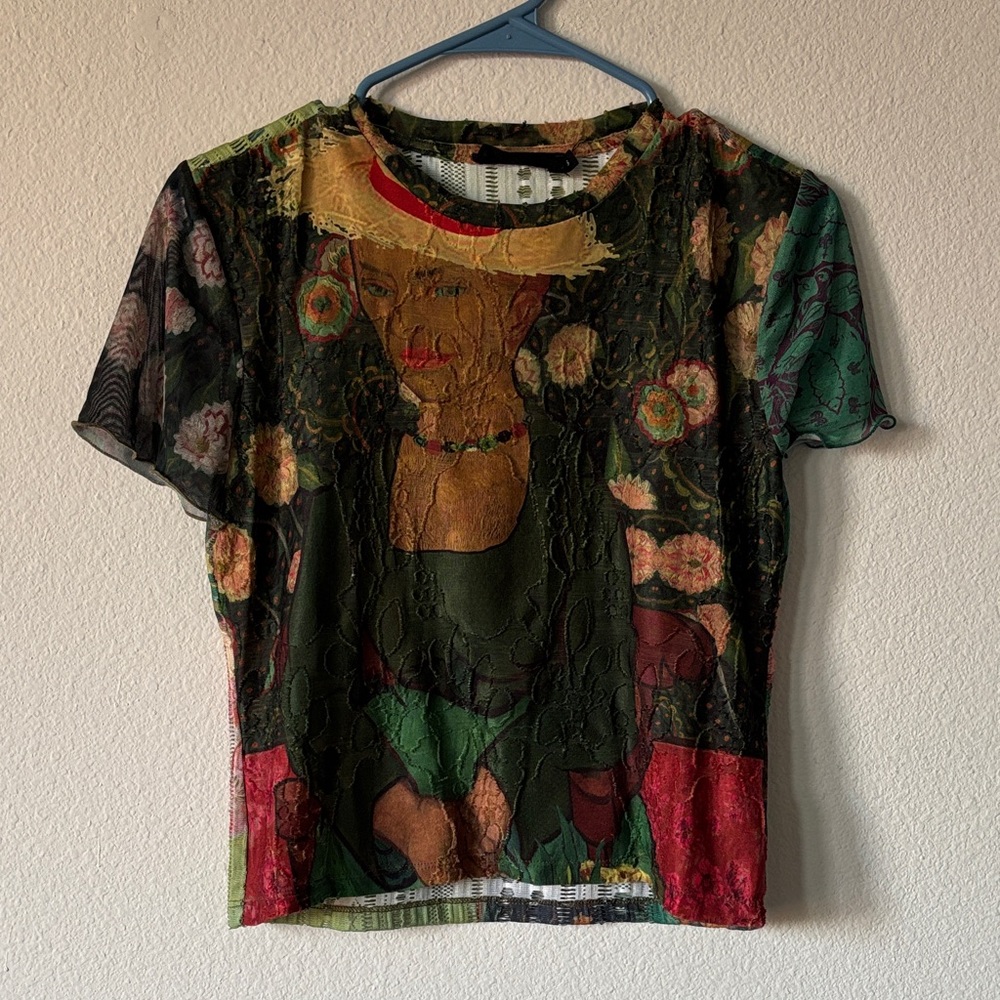 Desigual Colorful Artistic Pattern Top